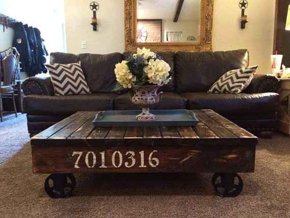Reclaimed railcart Industrial Style