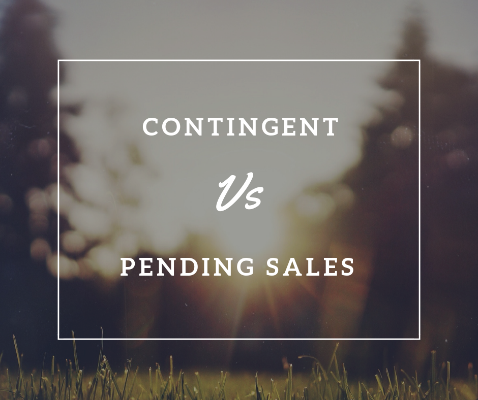 What is the difference between contingent and pending sales?