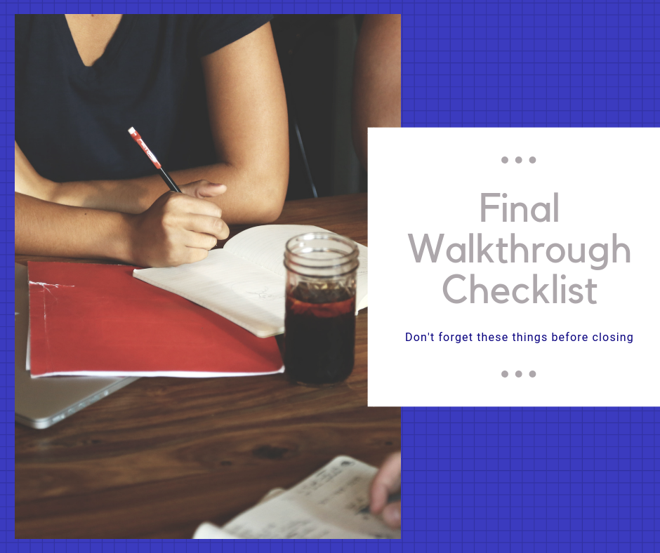 Final Walkthrough Checklist